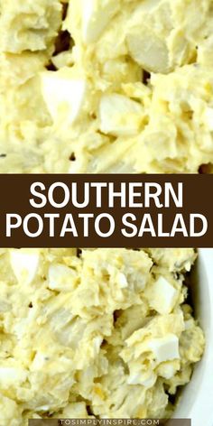 this southern potato salad is made with potatoes and cheese