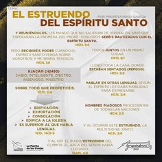 a poster with the names and dates of various events in spanish, english and spanish