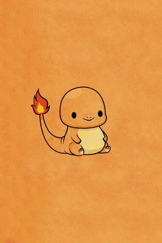 a drawing of a small pokemon holding a flame