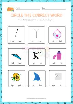 the circle the correct word worksheet for children to learn how to use it