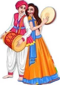 Garba Night, Rajasthani Art, Indian Women Painting, Indian Illustration, Navratri Festival, Dancing Drawings, Festivals Of India, Dance Paintings, Navratri Images