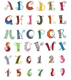 the alphabet is made up of colorful letters