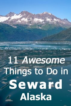 the words 11 awesome things to do in seward alaska