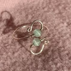 Wire Rings Ideas, Diy Wire Jewelry Rings, Wire Jewelry Patterns, Double Band Ring, Wire Jewelry Rings, Diy Jewelry Rings, Rings Etsy, Indie Jewelry, Wire Jewelry Designs