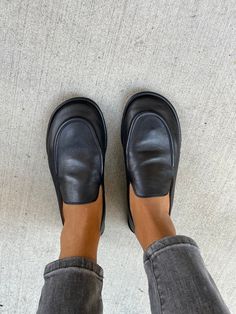 100% leather Loafers, Leather