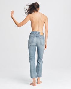 Maya High-rise Ankle Straight | Apparel Jeans | rag & bone Burn Arm Fat, Ankle Straight Jeans, Slim Down Fast, Drawing Models, Dark Indigo, Raw Denim, High Rise Jeans, Jeans For Sale, Grunge Fashion