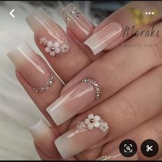 Short Nail Designs Wedding, Engagement Nails Designs, Bridal Nail Art Designs, Bridal Nails Designs, Engagement Nails, Wedding Nail Art Design, Bridal Nail Art, Fancy Nails Designs