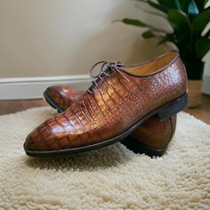 Men's Handmade crocodile textured leather lace up oxford shoes, leather sole shoes, formal office wedding classic dress leather shoes men Crafted from premium genuine leather, our boots combine luxury with durability, tailored for your perfect fit. Whether you're dressing for a special occasion or everyday wear, we have the ideal pair for you. Order your custom-made genuine leather boots today and make a stylish statement! **Shipping Information - International shipping available via DHL or FedEx Express. - Estimated delivery time: 5-7 business days. - Possible customs delays. - Import duties and taxes are the buyer's responsibility. - Orders are shipped from Pakistan if local stock is not available. - No shipping on weekends. **Terms & Conditions - Contact us for any product-related issue Elegant Semi-formal Dress Shoes With Crocodile Pattern, Luxury Business Oxfords With Crocodile Pattern, Classic Fitted Oxfords With Crocodile Pattern, Brown Oxfords With Crocodile Pattern And Round Toe, Luxury Leather Shoes With Crocodile Pattern, Luxury Crocodile Pattern Oxfords For Business, Luxury Crocodile Pattern Leather Shoes, Elegant Brown Crocodile Pattern Oxfords, Formal Fitted Oxfords With Crocodile Pattern