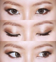 Korean Eye Makeup for Monolid and Double Eyelid Korean Site Mono Eyelid, Korean Eyeshadow, Makeup Asia, Monolid Eye Makeup, Monolid Makeup, Monolid Eyes, Cute Eyeshadow Looks, Eyeshadow For Blue Eyes, Makeup Glitter