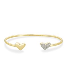 A sparkling iteration of the world's most iconic symbol, the Ari Heart 18k Gold Vermeil Cuff Bracelet in White Diamond brings a timeless and elevated touch to your wrist. Double Band Ring, Jewelry Wishlist, Double Band Rings, Sterling Silver Cuff Bracelet, Demi Fine Jewelry, Silver Engraving, Fine Jewelry Bracelets, Engraved Items, Sterling Silver Cuff