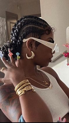 Twisted Hair, Girls Hairstyles Braids, Baddie Hairstyles, Box Braids Hairstyles, Braids For Black Hair, Grunge Hair, Black Girls Hairstyles, Aesthetic Hair, Ponytail Hairstyles