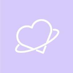 a white heart with an arrow in the center on a light purple background, symbolizing love