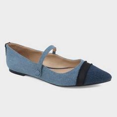 Who What Wear Women's Nellie Mary Jane Ballet Flats $29.99 at Target Elegant Flat Shoes, Denim Flats, Mary Jane Ballet Flats, Target Shoes, Minimalist Shoes, Fabric Shoes, Blue Flats, Womens Ballet Flats, Mary Jane Flats