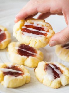 Lemon Thumbprint Cookies With Lemon Or Raspberry Jam - Raspberry Lemon Thumbprint Cookies, Lemon Raspberry Cookies, Christmas Thumbprint Cookies, Lemon Thumbprint Cookies, Cookies With Lemon, Raspberry Thumbprint Cookies