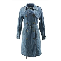 Lauren Ralph Lauren Women's Petites 4 Denim Trench Coat With Belt Blue Nwt$365 Medium Wash Denim Outerwear For Work, Indigo Washed Outerwear For Work, Utility Style Washed Blue Workwear Outerwear, Utility Washed Blue Workwear Outerwear, Utility Style Washed Blue Outerwear For Work, Denim Blue Outerwear For Work, Fitted Washed Outerwear For Work, Winter Washed Blue Denim Jacket For Work, Winter Washed Blue Denim Jacket For Workwear