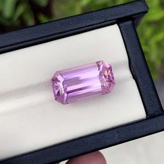 Lilac Kunzite Gemstone, Emerald Cut Kunzite Ring Stone, Flawless Kunzite Kunzite Ring, Ring Stone, Emerald Cut, Lilac, Emerald, Gems, Gemstones, Stone, Ring