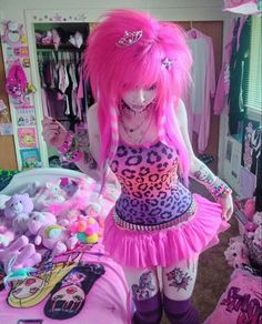 Scene Outfits 2000s, Rainbow Anime, Bunny Hats, Emo Guy, Y2k Rainbow, Scene Aesthetic, Emo Scene Hair, Taking A Picture