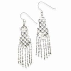 Metal: 14k White GoldLength:55 mmWidth:11 mmFree U.S. Shipping for orders over $99 Protected by our 30-Day Risk Free Returns! Gold Beaded Earrings, Handmade Wedding Jewellery, Beaded Chandelier Earrings, Gold Bead Earrings, Jewelry Post, Beaded Chandelier, Women Gifts, Beaded Dangle Earrings, Fine Earrings