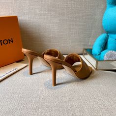 Louis Vuitton Women’s Revival Mule Brown For Women LV Lv Heels, Valentino Heels, 7 Inch Heels, Red Bottom Heels, Pretty Heels, Fancy Heels, Heels Aesthetic, Louis Vuitton Women, Gucci Heels