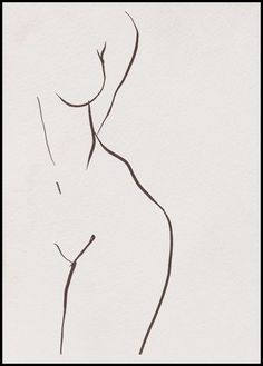 a drawing of a woman's back with no shirt on