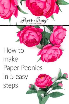 how to make paper peonies in 5 easy steps