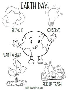 earth day coloring page for kids