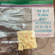 the best human body activities to do in a classroom book cover with crackers on it