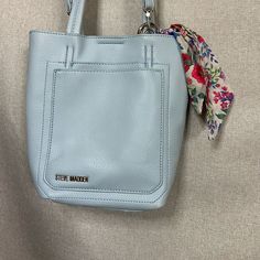 Steve Madden Hand Bag ,Card Case & Ear Bud Holder Brand New Without Tag. Light Blue. 8,5” X 7”X 3,5” Steve Madden Card Holder, Steve Madden Backpack, Black Mini Bag, Earbud Holder, Ear Bud, Casual Purse, Steve Madden Purse, Steve Madden Handbags, Vanity Bag