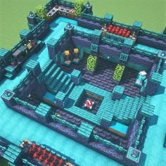 an aerial view of a building in the game