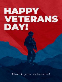 a poster with the words happy veterans day on it