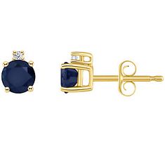 Big on brilliance, these sapphire stud earrings are petite and sweet. Diamond accents help double up the dazzle. Formal Round Sapphire Diamond Earrings, Classic Sapphire Diamond Earrings With Accents, Sapphire Gemstone Earrings In Round Cut, Sapphire Round Cut Gemstone Earrings, Sapphire Diamond-cut Round Earrings, Sapphire Stud Earrings, Sapphire Earrings Studs, Sapphire Studs, Double Up