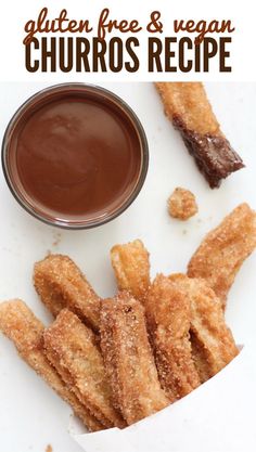 gluten free and vegan churros recipe with dipping sauce