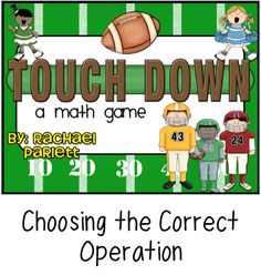 a football game poster with the words touch down