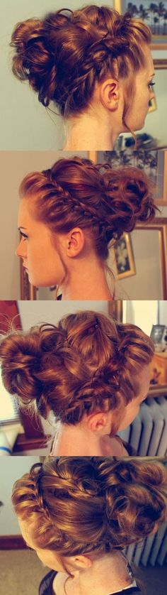 Gorgeous hair up-do idea for a wedding. Visit Duane Reade for all the best haircare you will love! Simple Hairdo, Hairdo Updo, Hairstyle Braided, Updo Hairstyle