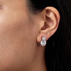 DOUBLE CZ CLIP EARRINGS – NADRI Anniversary Clip-on Earrings With Sparkling Stones, Clip-on Cubic Zirconia Earrings For Anniversary, Dazzling Clip-on Earrings With Sparkling Stones, Post Metal, Modern Love, Fine Jewellery Earrings, Clip Earrings, Bride Bridal, Sensitive Ears