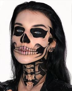 Hallowen Schminke, Makijaż Sugar Skull, Halloween Skeleton Makeup, Halloweenský Makeup, Holloween Makeup, Drag Make-up, Skeleton Face, Cute Halloween Makeup, Halloween Makeup Diy