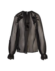 Silk Black Organza Blouse, Macrame Lace, Organza Blouse, Expensive Handbags, New Bottega, Pleats Please Issey Miyake, Ermanno Scervino, Velvet Color, Yoga Wear