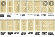 how to build a sliding door with pictures on the front and back side, including instructions for