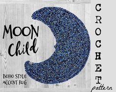 the moon child font and numbers are made out of blue speckles on white wood