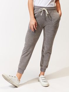 Made from our signature triblend fleece, our new slim Triblend Jogger is the perfect fitted sweatpant to keep you comfy wherever your day takes you. Slim Joggers, Southern Shirts, Grey Joggers, Raw Denim, French Terry Fabric, Womens Size Chart, Heather Black, Crew Neck Tee, Grey Fashion