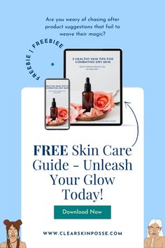 Transform your complexion with our FREE guide: 5 Tips for Clear Skin! 🌟 Expert strategies for tackling skin issues. Discover gentle routines and product recommendations. 💧✨ Click to get your complimentary guide now!