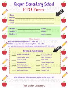 a printable copy of an elementary school student's parent - in - law form