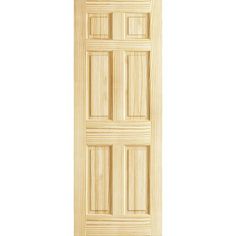 an unfinished wooden door on a white background