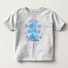 First Birthday Snow frozen Toddler T-shirt Toddler Tops, First Birthday, Toddler Outfits, First Birthdays, Clothing And Shoes, Frozen, Created By, Stars, Birthday