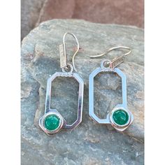 These Beautifully Styled Handmade Colombian Emerald Earrings Are Set In Sterling Silver. The Emerald Gem Is 1ct And Has 2cz. They Are Authentic Emeralds. These Pretty Dangle Earrings Are 1 7/8” Inches Long And 3/4” Wide. Thank You For Checking Out Our Store Please Let Us Know If You Have Any Questions. 7/18/24 Inv Mr Pretty Dangle Earrings, Pretty Earrings Dangle, Turquoise Stone Earrings, Emerald Gem, Feather Ring, Bridesmaid Gifts Jewelry, Dragonfly Earrings, Colombian Emeralds, Ring Pendant Necklace