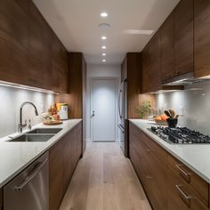 the kitchen is clean and ready for us to use in its new owner's home