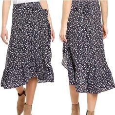 Madewell Midi True Wrap Floral Skirt Size 14 New With Tags Casual Knee-length Wrap Skirt For Spring, Casual Tiered Wrap Skirt, Casual Flowy Midi Wrap Skirt, Casual Blue Wrap Skirt, Casual Long Blue Wrap Skirt, Casual Relaxed Ruffled Wrap Skirt, Casual Floral Wrap Skirt, Casual Flowy Tiered Wrap Skirt, Midi Jean Skirt