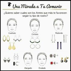 a poster with different types of earrings and necklaces on the bottom right hand corner