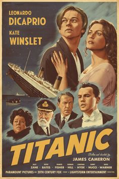 a movie poster for the film titanic