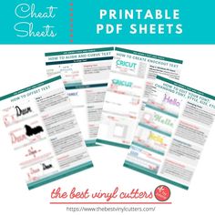 four printable worksheets for the best way to learn how to use them